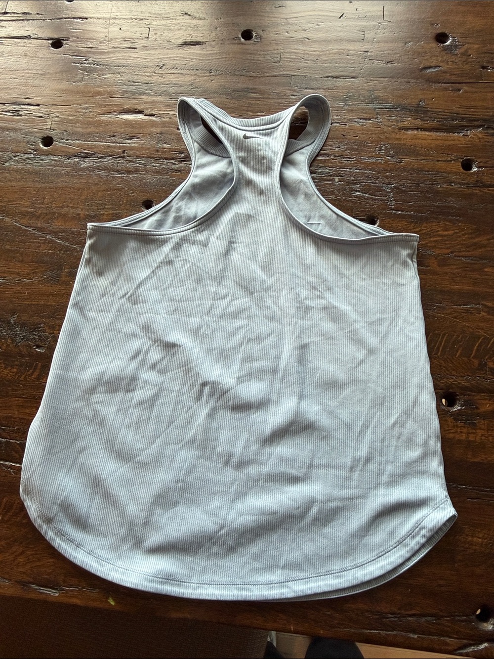 Nike White Ribbed Racerback Tank Top - Picture 3 of 3